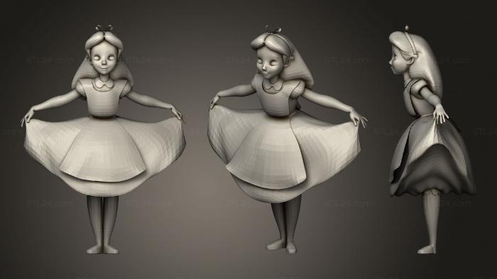 Figurines of girls (Alice 2, STKGL_0462) 3D models for cnc